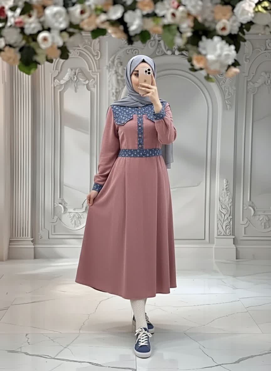 پیراهن مخمل جین
